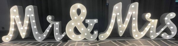 Mr and Mrs Light up Letters