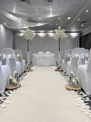 Wedding Runway and Candle Feature